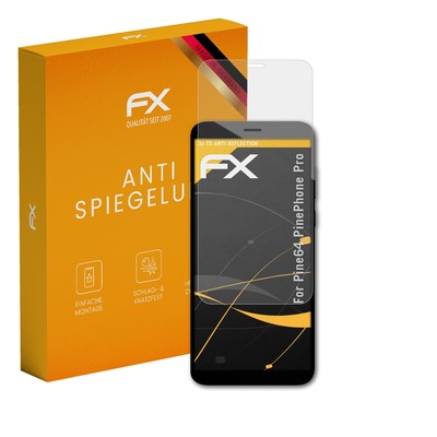 atFoliX 3x Displayfolie für Pine64 PinePhone Pro Schutzfolie matt&stoßfest Folie