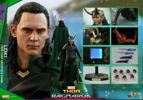 New Hot Toys MMS472 Ragnarok Gladiator Thor Loki Tom Hiddleston 1/6 Figure - Image 2 of 3
