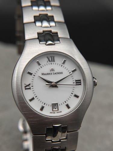 MAURICE LACROIX SIRAS 89851 WHITE DIAL DAMENUHR QUARZ EDELSTAHL METALLBAND + BOX - Bild 4 von 11