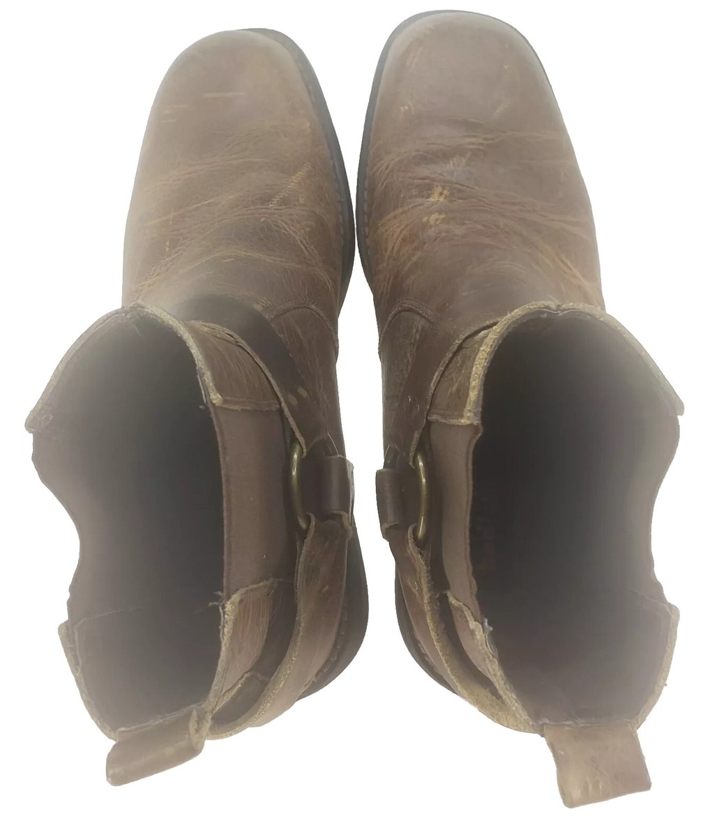 BED STU Brown Leather Fairbanks Harness Chelsea Ankle Boots  display picture 2