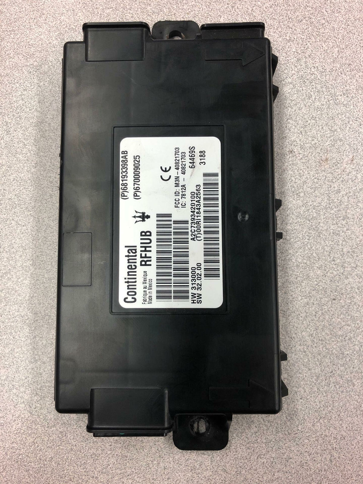 2014 MASERATI QUATTROPORTE M156 REAR TRUNK CONTROL MODULE 670009025 RFHUB