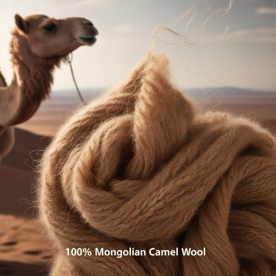 Luxurious 100% Mongolian Camel Wool – Warm, Soft, and Eco-Friendly Thermal Socks - Image 2 of 4