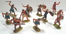 Ancient Toys x 11 - 40mm - Elastolin - Vintage - Rare OOP