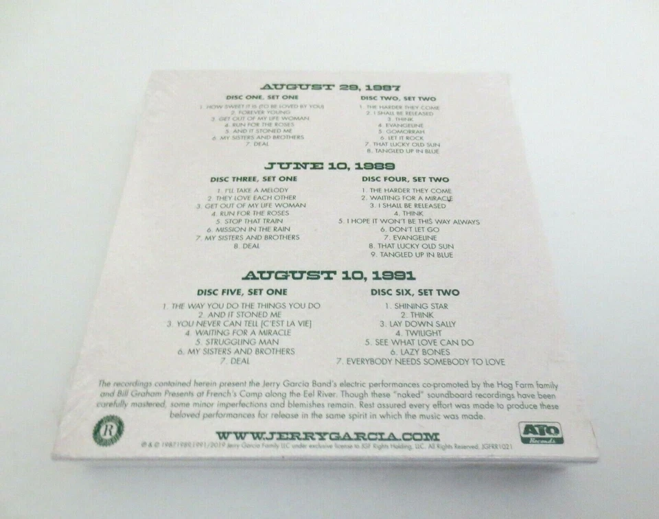 Jerry Garcia Band Electric On The Eel Box Set 1987 - 1991 JGB Grateful Dead 6 CD Foto 2 de 4