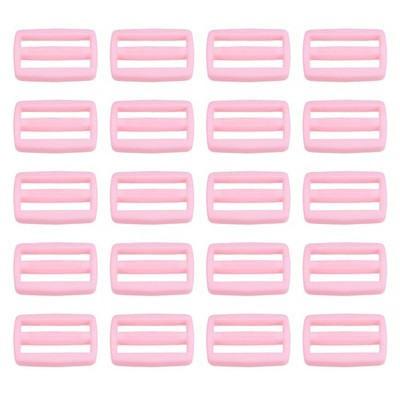 25/32'' Tri-Glide Sliding Buckles, 50pcs Strap Fastening, Pink