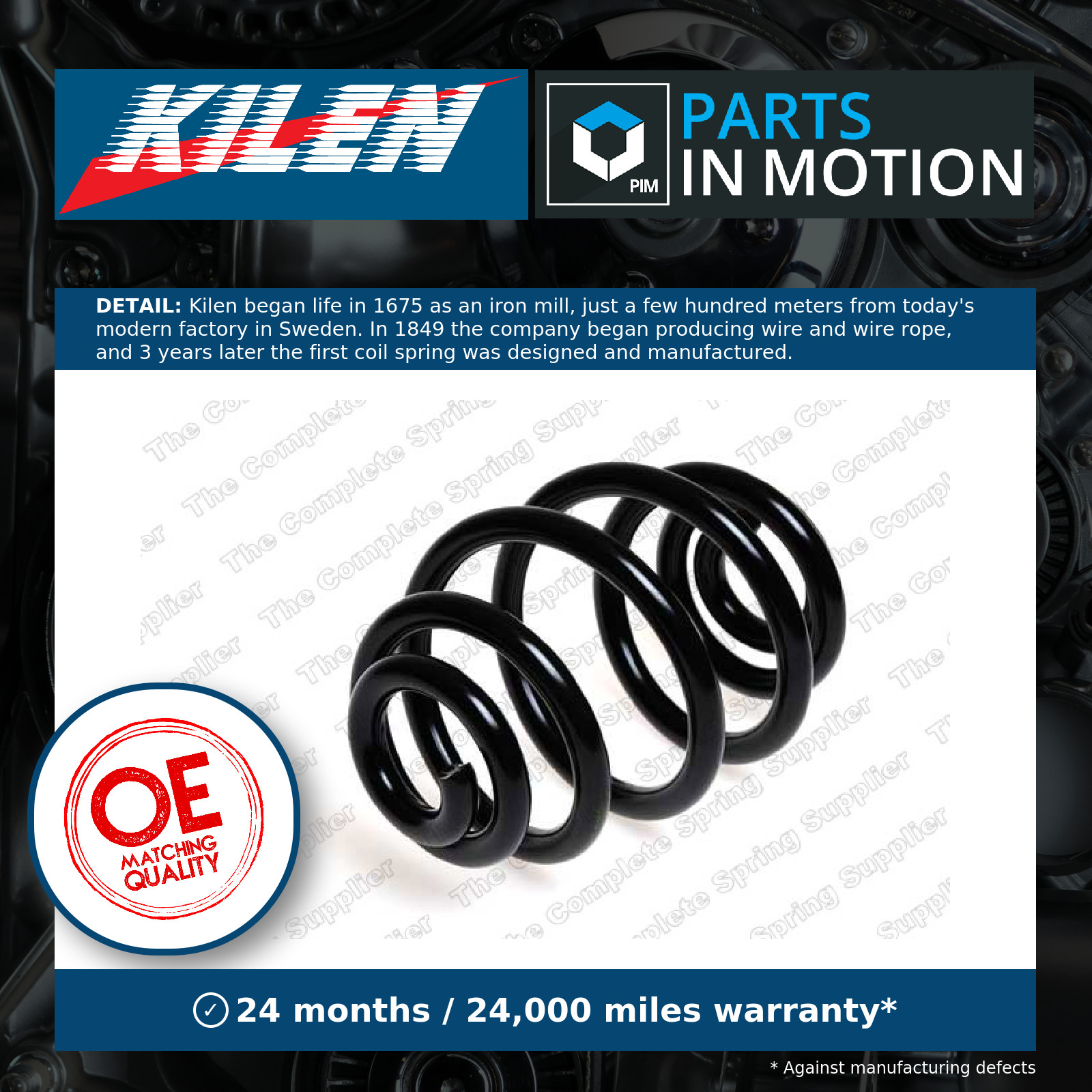 Coil Spring Rear 51001 Kilen Suspension 33539159217 Genuine Quality Guaranteed