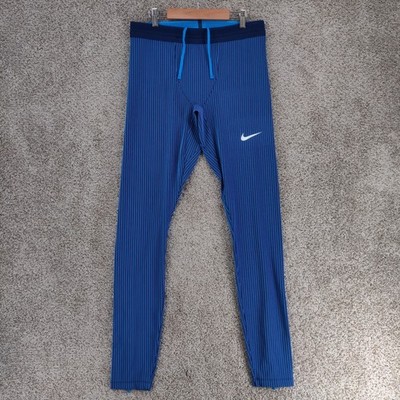 Nike Pro Elite Running Tights Hyper Blue Men s XLT Tall USA Made AO8491-000