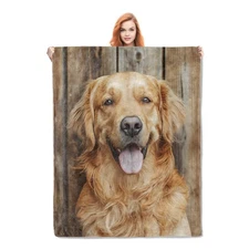 Cute Golden Retriever Dog Blanket Gifts for Women Girls Soft Warm Lightweight...