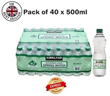 Bulk Kirkland Multipack Sparkling Spring Fresh Water Bottles 40 x 500ml Case