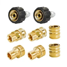 Hourleey Pressure Washer Adapter Set, Quick Disconnect Kit, M22 Met... Fast Ship