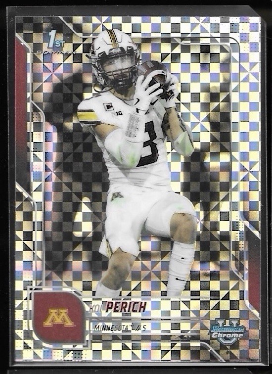 Koi Perich 2025 Bowman Chrome U Xfractor Rookie RC #116 Minnesota Gophers