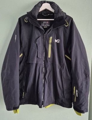 Millet Mens Ski Jacket XXL Gore-Tex Performance AlpenGlow GTX Black Yellow
