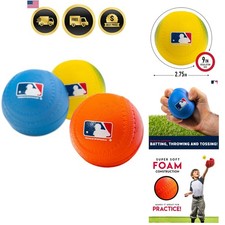 Foam Baseballs - Soft Foam Practice Baseballs for Kids - Perfect for Hitting ...