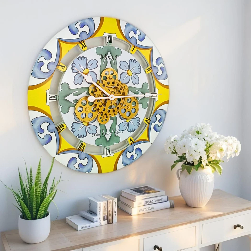 The Gears Reloj ITALIA LINE RELOJ DE PARED REDONDO 36 PULGADAS MINORI Foto 4 de 4