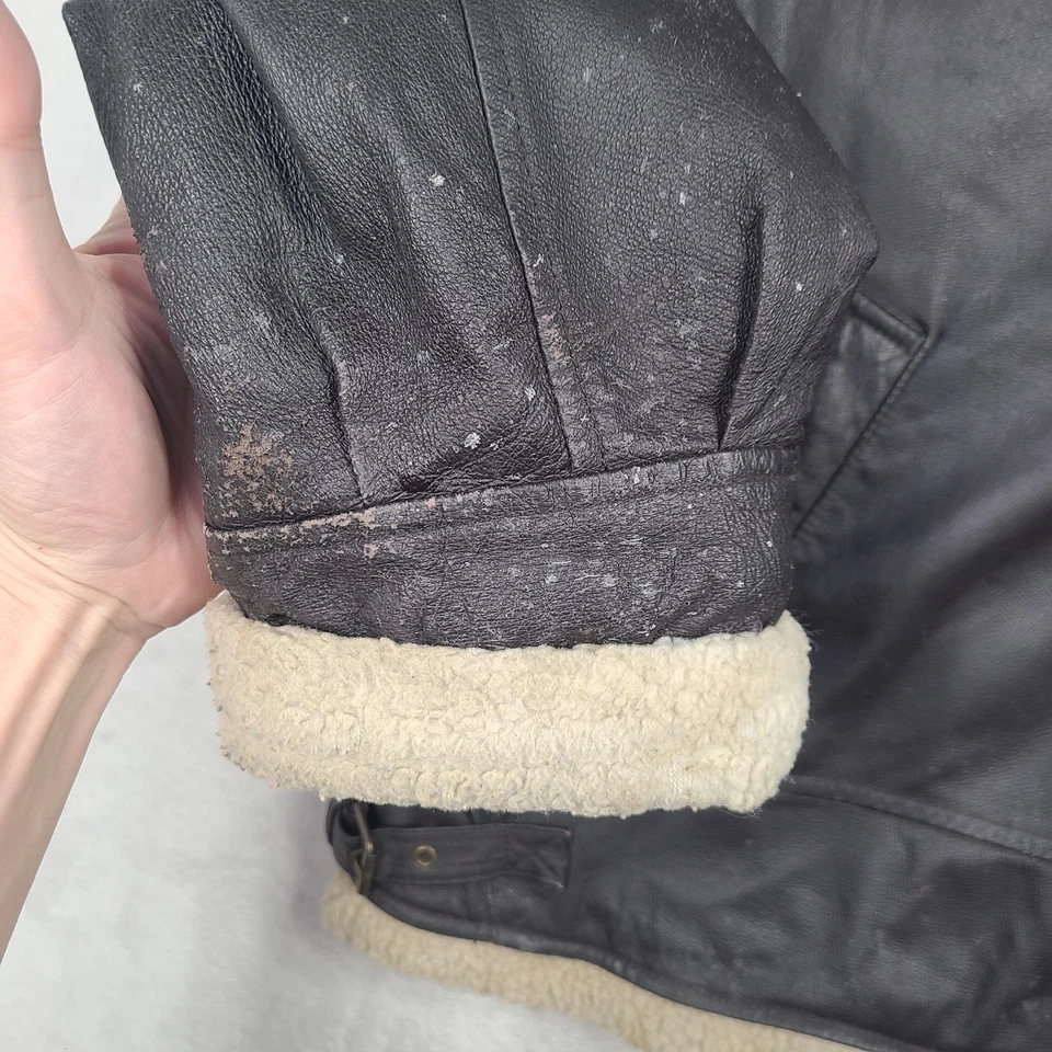 Chaqueta de Cuero Paradox De Colección Aviador Militar Volador Bombardero Para Hombre Grande Envejecida  Foto 4 de 4