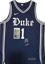 Duke Blue Devils Johnny Dawkins Signed Nike Basketball Jersey JSA Certified