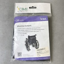 DMI Wheelchair Bag Storage Backpack Straps Easy Install - Black - 14  X 19  