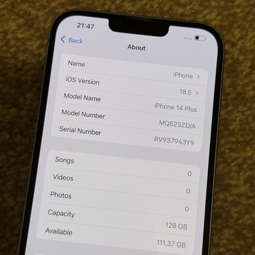 Apple iPhone 14 Plus | 128GB | Blue | Unlocked | 86% BH | CRACKED BACK & CAMERA - Afbeelding 12 van 14