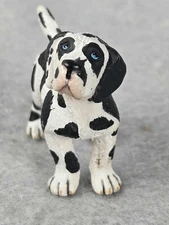 Schleich Great Dane Puppy Dog Harlequin Black White 2009 Figurine 16385 Retired