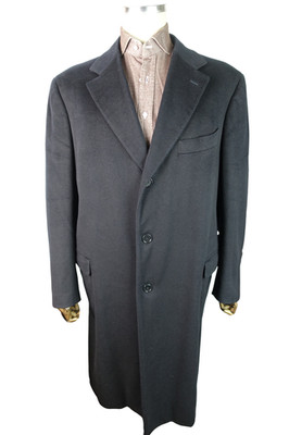 £1429 CANALI MARINEBLAUER KASCHMIR-ÜBERMANTEL 46 56 XXL VOLLE CANVAS-KONSTRUKTION