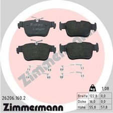 Zimmermann 26206.160.2 Bremsbelagsatz für Scheibenbremse Bremsbelagsatz 
