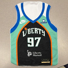 New York Liberty Rally Towel WNBA Basketball Jersey #97 Green Black White