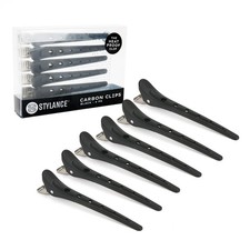 6 Pack Black Non-Slip Hair Clips, Styling, Sectioning, Salon, Large, Women
