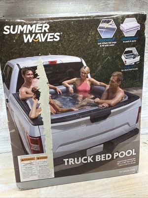 Summer Waves Inflatable Truck Bed Pool | 66  Long X 62  Wide X 21  High