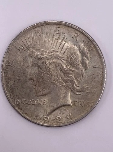 1924 Peace Silver Dollar - Very Fine (VF) - Authentic Philadelphia Mint US Coin