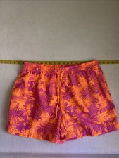 Panama Jack Swim Trunks Men  s Tropical Orange/Purple Size Xl