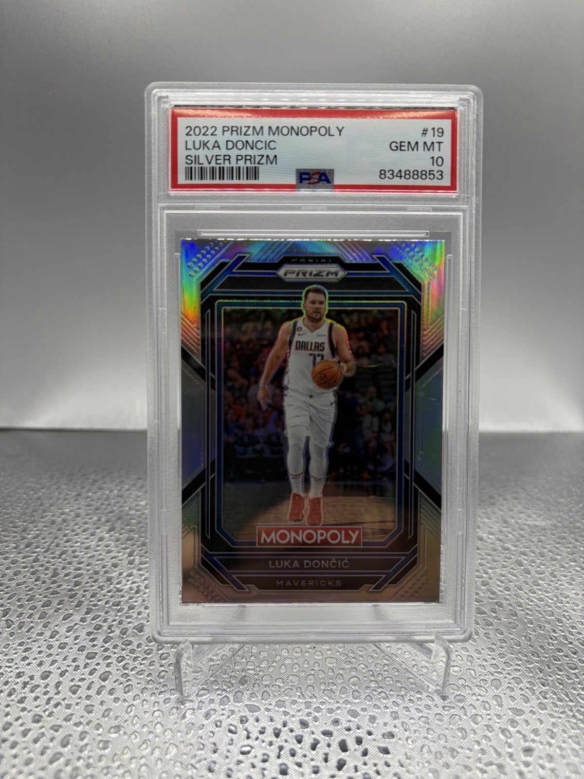 2022 Panini Prizm Monopoly Luka Doncic Silver Prizm PSA 10 Gem Mint
