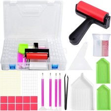 ARTDOT 64 Jars Storage Containers for Diamond Painting Set with Kits Accessories