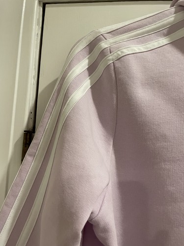 Adidas Hoodie Damen Lavendel Cropped. Größe M. 3 weiße Streifen - Bild 5 von 17