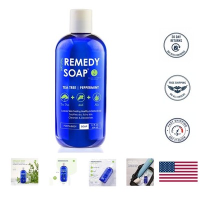 12 oz Invigorating Tea Tree Oil Body Wash with Peppermint & Aloe for All Skin...