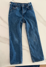 Vintage Plain Pockets Blue Jeans Straight Leg USA Made  Youth Size 9 Reg