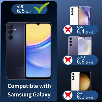3 Pack  Camera Lens Protector for Samsung Galaxy A15 5G, Tempered Glass Camer...