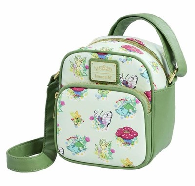 POKEMON BY LOUNGEFLY CROSS BODY BAG GRASS TYPE GRAS SCHULTERTASCHE NEU