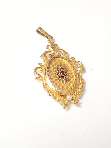 Pendentif Vintage Plaqué Or - Bijou Rétro Deadstock En Bon état D'occasion