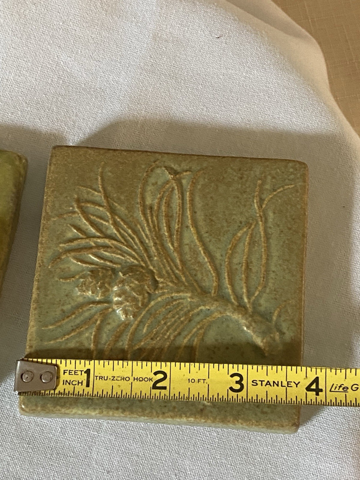 Whistling Frog & TL Tile Handmade Tile Art Nuthatch And Scottish Pine Perfect!!