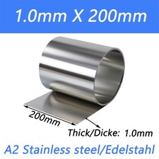 Stainless Steel A2 Thin Plate Band Foil Sheet 0.03mm - 0.5mm Metal Strip Roll