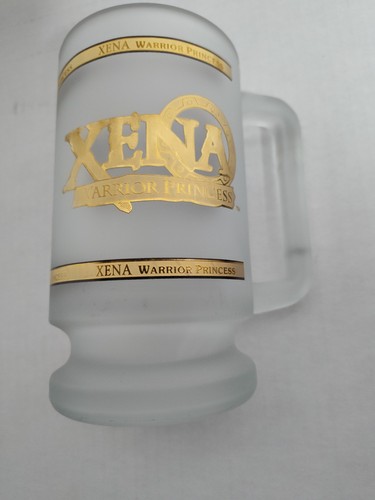 Xena Warrior Princess Clear Glass Beer/ Coffee Cup Mug Warrior Queen Design