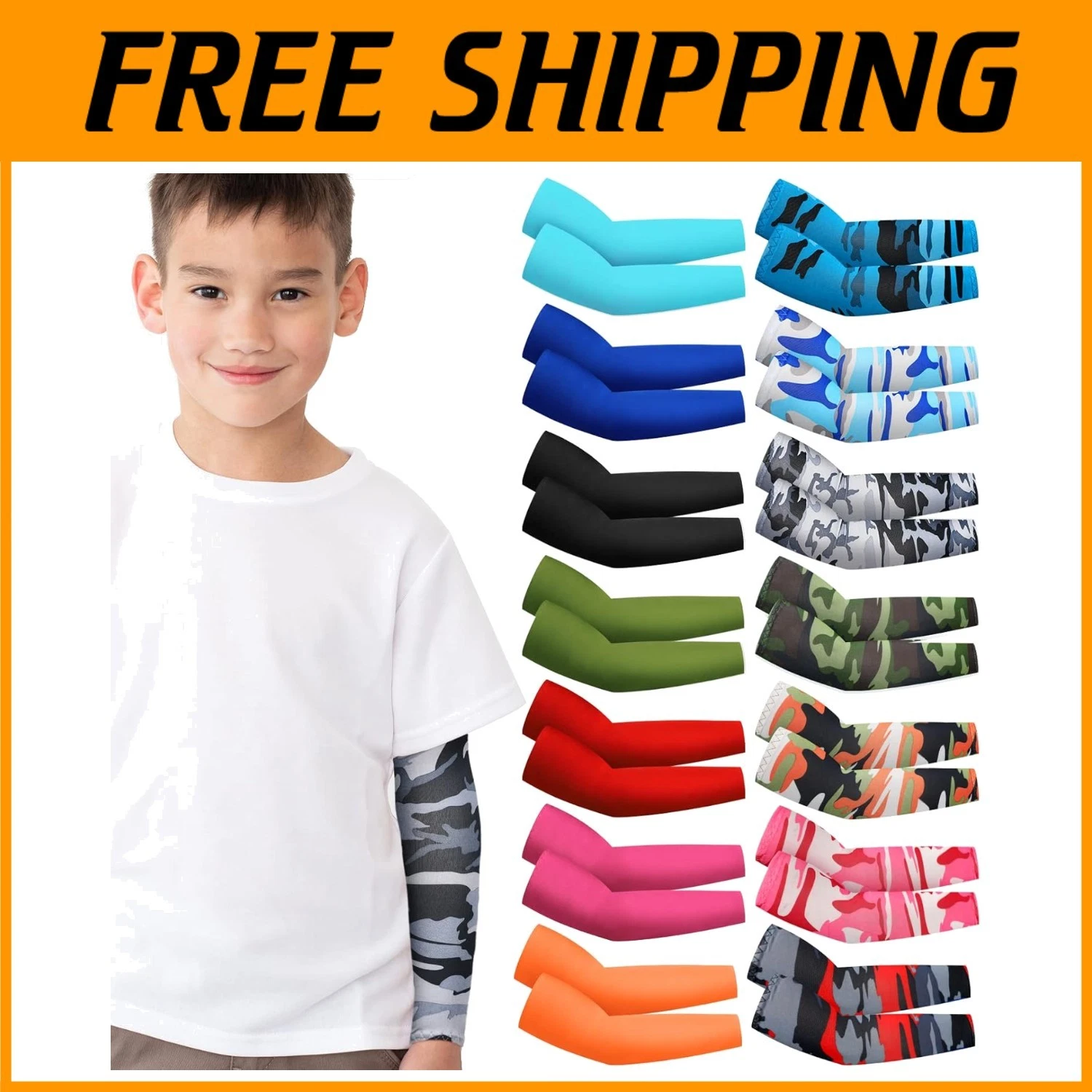 Youth Arm Sleeves for Sports 14 Pack UV Protection
Opens in a new window or tab