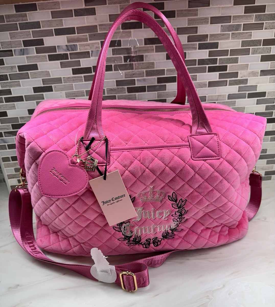 Juicy Couture Weekender Wordplay Overnighter Juicy Pink | eBay