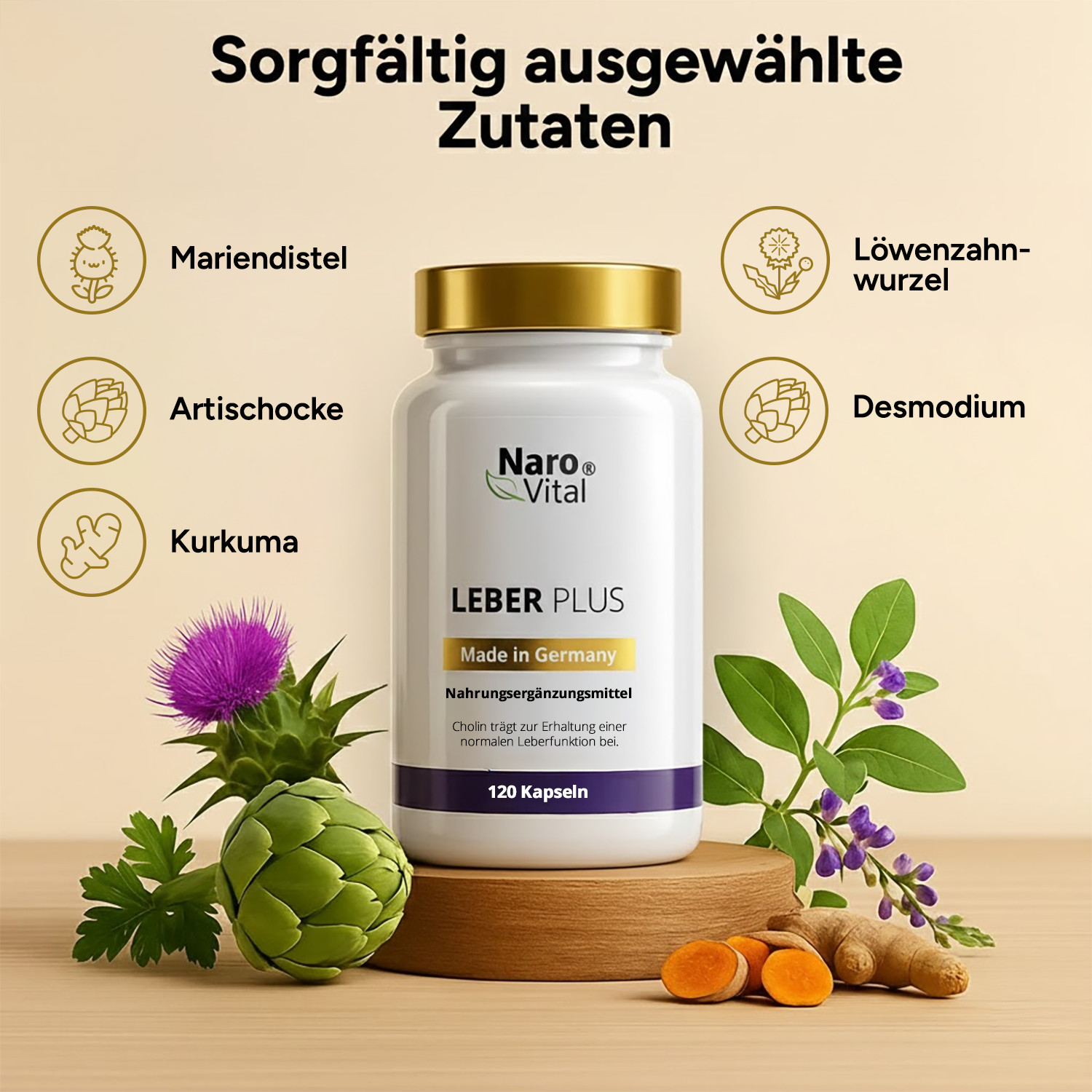 Mariendistel Silymarin Artischocke Löwenzahn Cholin - 120 Kapseln - Leberkur* 5