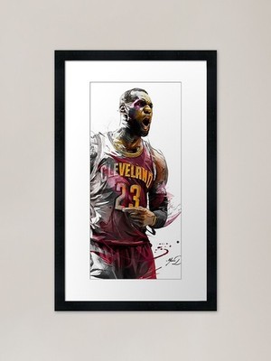 Copie de King Lebron James NBA Bask gerahmtes Wandbild Poster Leinwanddruck Bild