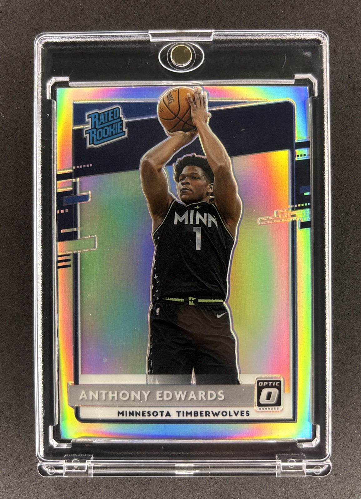 2020-21 Panini Donruss Optic - Rated Rookie Anthony Edwards #151 Silver Holo RC