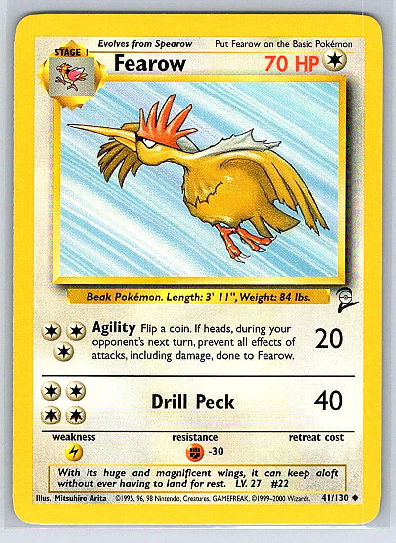 Fearow 41/130 Base Set 2 NM or LP Pokemon Card