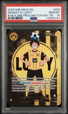 PSA 10 Monkey D Luffy ONE PIECE Matchday Promo ST13-003 BVB Borussia Dortmund