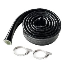 Insulation Heat Shielded Fire Thermo Armor Fire Sleeve Silicone 3/4 "x5FT Black