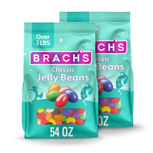 Brach's Classic Jelly Beans Candy Assorted Flavors Bulk Bag 54 oz 2 ct